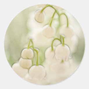 Maiglöckchen-Blüte Runder Aufkleber