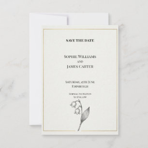 Maiglöckchen Botanische Hochzeit Save the Date