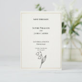 Maiglöckchen Botanische Hochzeit Save the Date (Stehend Vorderseite)