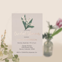 Maiglöckchen-Bouquet-Brautjungfern-Folie-Einladung