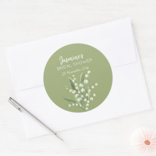 Maiglöckchen-Bouquet-Brautparty Runder Aufkleber