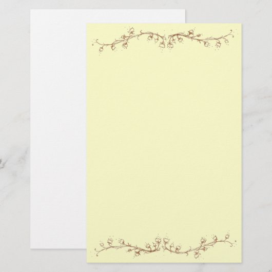 Maiglöckchen Briefpapier (Vorne/Hinten)