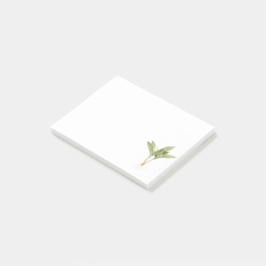 Maiglöckchen (Convallaria majalis) durch Redouté Post-it Klebezettel (angewinkelt)