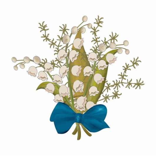 Maiglöckchen Fotoskulptur Ornament (Vorne)