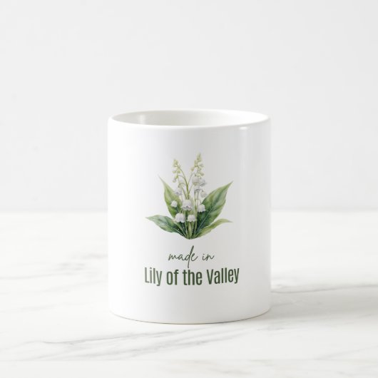 Maiglöckchen-Geburtsblumen-Wasserfarbtasse Kaffeetasse (Mittel)