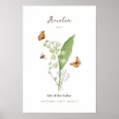 Maiglöckchen-Geburtsmonatsblumenposter Poster (Vorne)