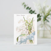 Maiglöckchen-Geburtstag Postkarte (Stehend Vorderseite)