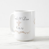 Maiglöckchen-Hochzeit Kaffeetasse (Vorderseite Links)
