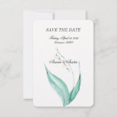 Maiglöckchen-Hochzeit Save The Date (Vorderseite)