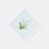 Maiglöckchen-Hochzeitsblaustreifen Serviette (Ecke)