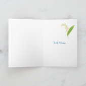 Maiglöckchen kann Geburtstags-Karte, schwarzer Karte (Innenseite)