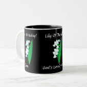 Maiglöckchen Mai Tasse-Fertigen besonders an Zweifarbige Tasse (Vorderseite Links)