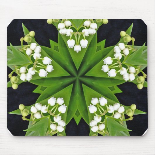 Maiglöckchen-Mandala Mousepad (Vorne)