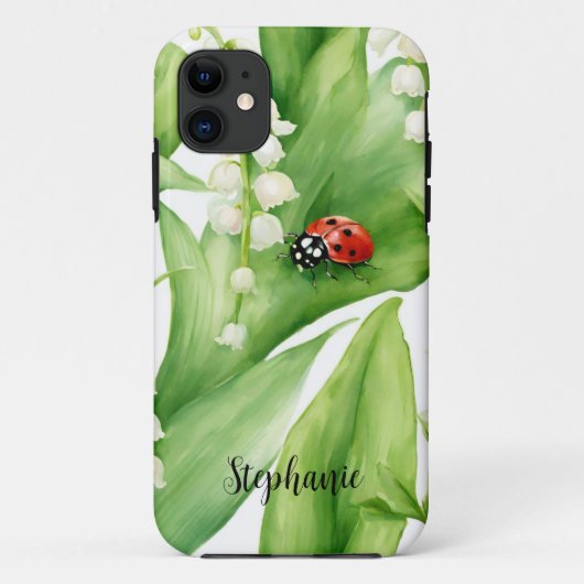 Maiglöckchen-Marienkäfer Case-Mate iPhone Hülle (Rückseite)