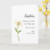 Maiglöckchen Personalisierter Geburtstag Karte (Gelbe Blume)