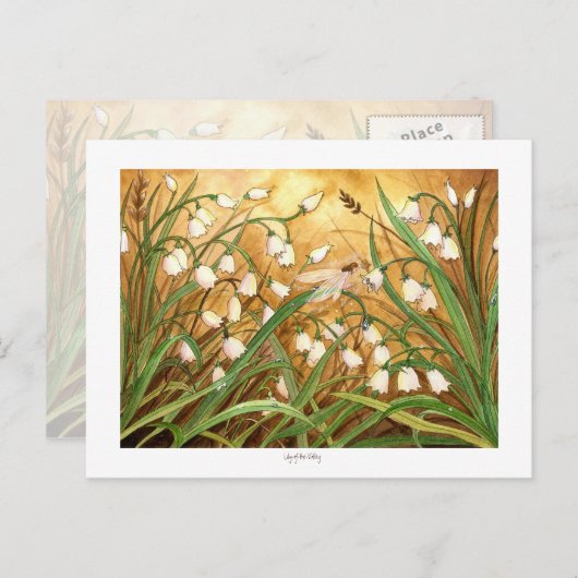 Maiglöckchen Postkarte (Vorne/Hinten)