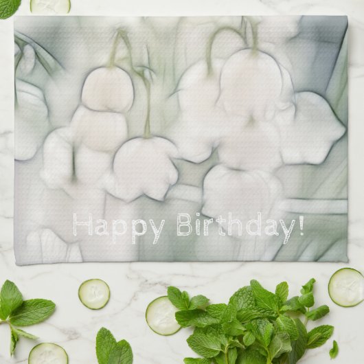 Maiglöckchen-Skizze Handtuch (Gefaltet)