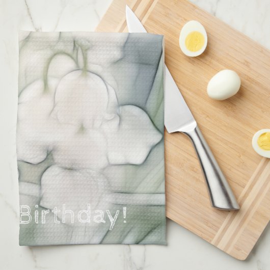 Maiglöckchen-Skizze Handtuch (Viertel Falte)