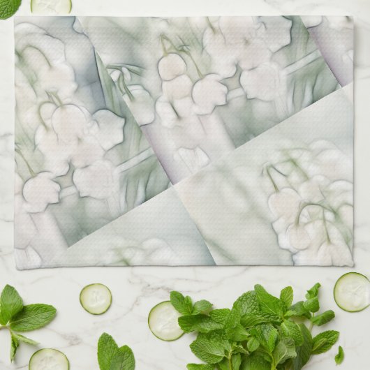 Maiglöckchen-Skizze Küchentuch (Gefaltet)