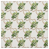 Maiglöckchen und Herzen Stoff (Muster)