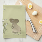 Maiglöckchen-und Mäuseamerikaner MoJo Küche Geschirrtuch (Viertel Falte)