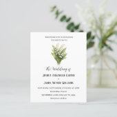 Maiglöckchen Weiße Aquarell Blumen Hochzeit (Stehend Vorderseite)