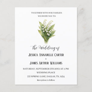 Maiglöckchen Weiße Aquarell Blumen Hochzeit