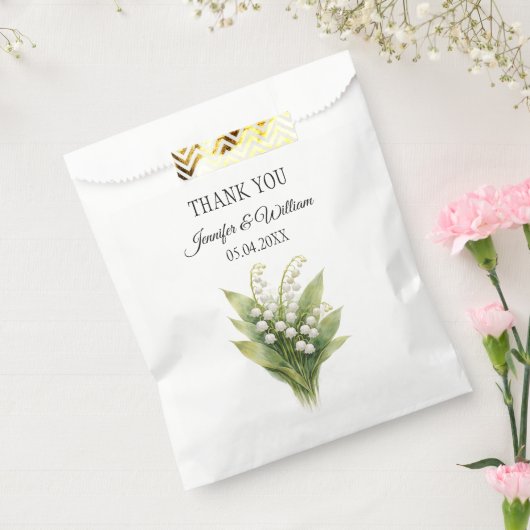 Maiglöckchen Weiße Blumige Hochzeit Geschenktütchen (Versiegelt)