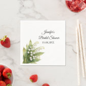 Maiglöckchen Weiße Florale Hochzeitsbrause Serviette (Beispiel)