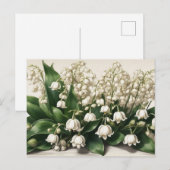 Maiglöckchenblumen Feiertagspostkarte (Vorne/Hinten)