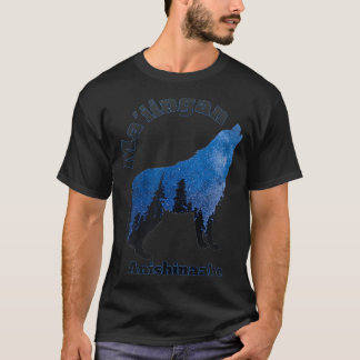 Maiingan Anishinaabe Ojibwe Chippewa Language Wolf T-Shirt