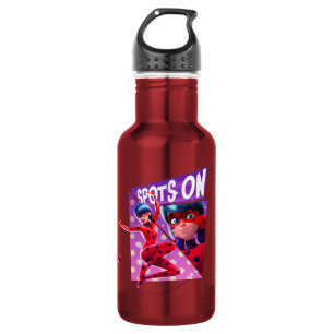 Maikäfer   Felder auf Lila Grafik Edelstahlflasche