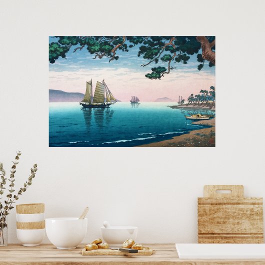 Maiko Beach von Tsuchiya Koitsu Poster (Küche)