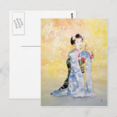 Maiko Girl -2 Postkarte (Vorne/Hinten)