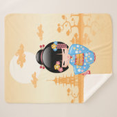 Maiko Kokeshi Doll Niedlich Geisha Girl Yellow Sherpadecke (Vorderseite (Horizontal))