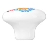 Maiko Kokeshi Doll - Niedliches japanisches Geisha Keramikknauf (Seitenansicht)