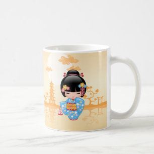 Maiko Kokeshi Puppe - niedliches japanisches Kaffeetasse