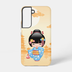 Maiko Kokeshi-Puppe - Süße japanische Geisha-Dame Samsung Galaxy Hülle