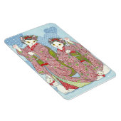 Maiko Maneki Neko Viel Glück Kimono Cats Magnet (Rechte Seite)