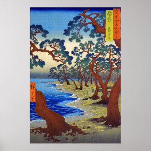 Maiko-Strand Provinz Harima Utagawa Hiroshige Post Poster