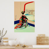 Maiko und Golden Pavillon Hasegawa Sadanobu III Poster (Küche)