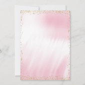 Mail Baby Dusche Rosa Gold Blonde Prinzessin Tutu Einladung (Rückseite)