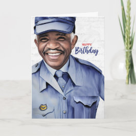 Mail Carrier African American Male Birthday Karte