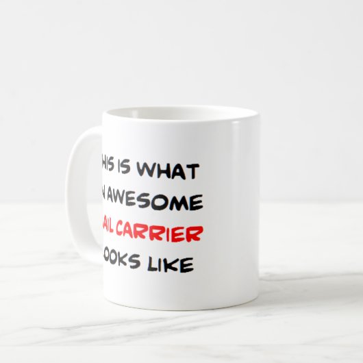 mail carrier, awesome kaffeetasse (Vorderseite Links)