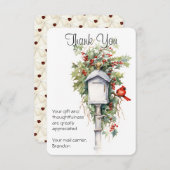 Mail Carrier Christmas Mailbox Danke Karte (Vorne/Hinten)