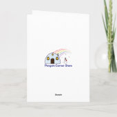 Mail Carrier Christmas Mailbox mit Packkarte Karte (Rückseite)