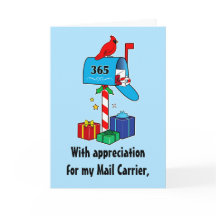 Mail Carrier Christmas Mailbox mit Packkarte
