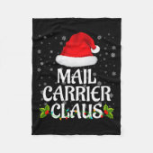 Mail Carrier Claus Christmas Lights Pajama Family  Fleecedecke (Vorderseite)