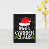 Mail Carrier Claus Christmas Lights Pajama Family Karte (Gelbe Blume)