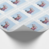 Mail Carrier Elf Holiday Wrapping Paper Geschenkpapier (Ecke)